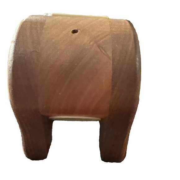 Vintage Hand carved Wooden Folk Piggy Pig Shaped Bank - Picture 7 of 13